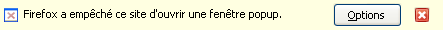 Blocage d'un Popup