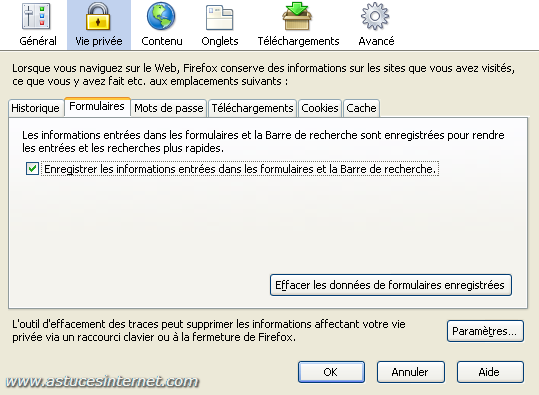 Configurer Firefox