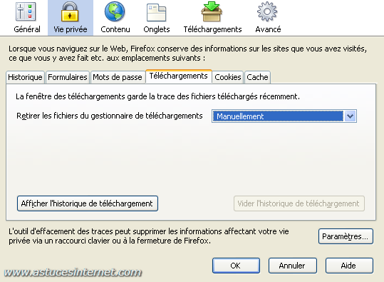 Configurer Firefox