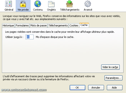Configurer Firefox