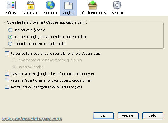 Configurer Firefox