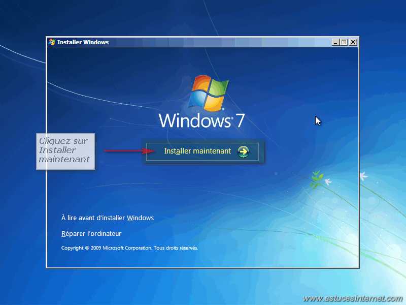Installation Windows 7