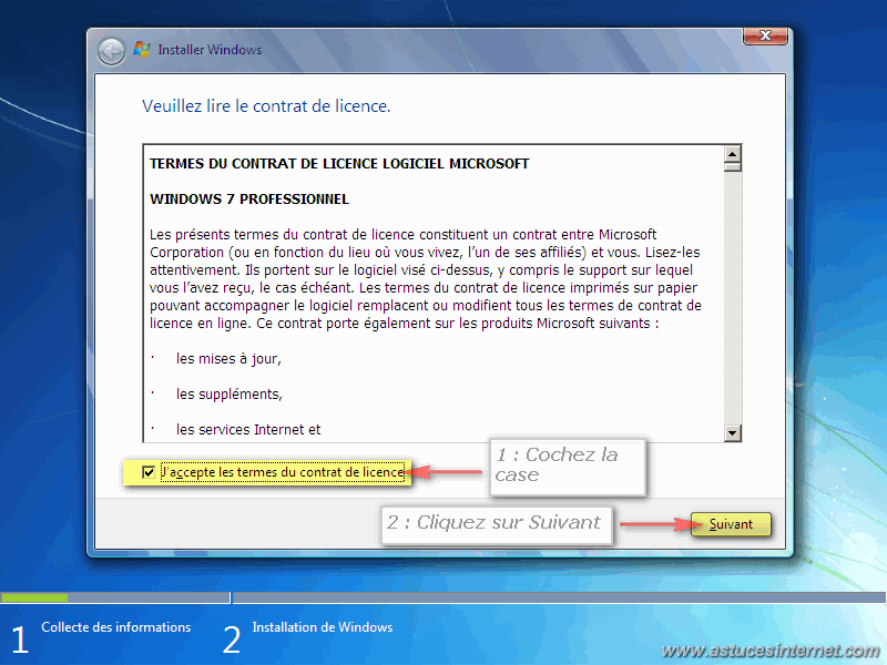 Installation Windows 7