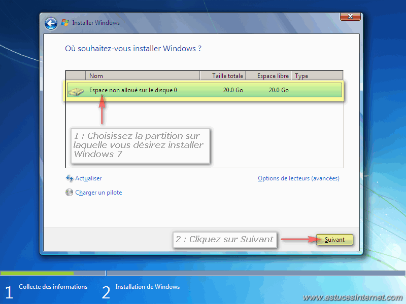 Installation Windows 7