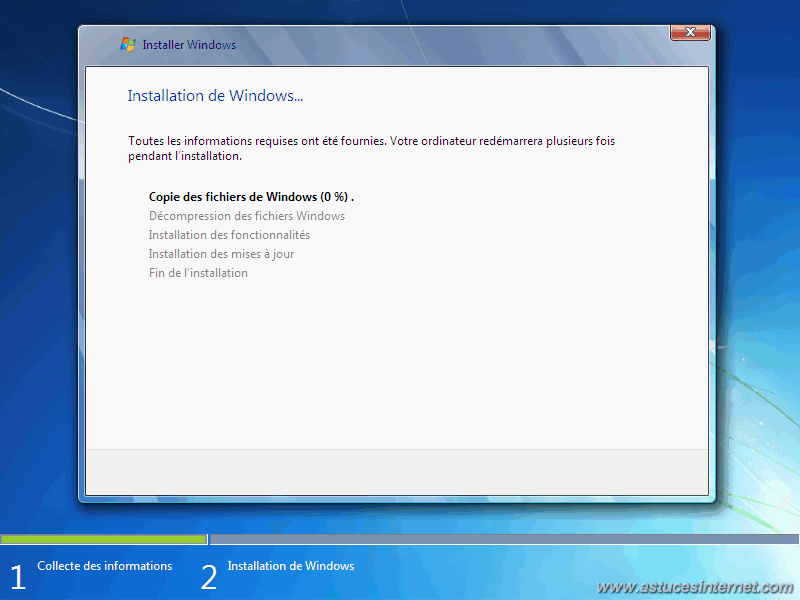 Installation Windows 7