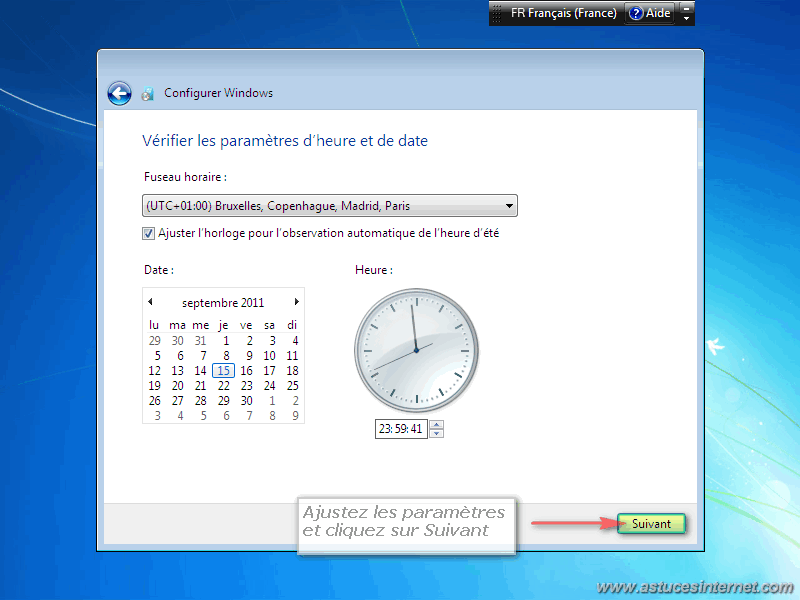 Installation Windows 7