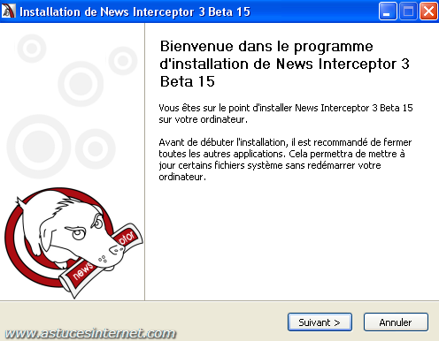 Installation de News Interceptor 3 (étape 2)