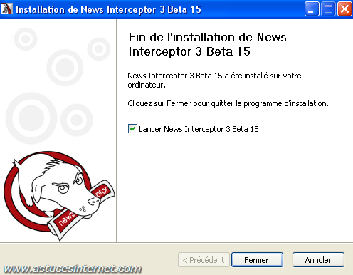 Installation de News Interceptor 3 (étape 6)