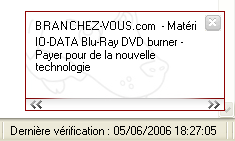 Fenêtre de notification