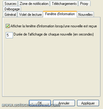 Paramétrage de News Interceptor 3 (étape 8)
