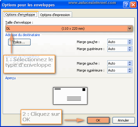 Publipostage Word 2010