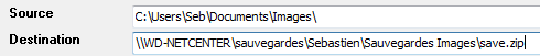 Nom de l'archive ZIP
