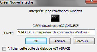 Lancer une application