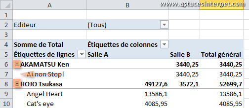 Tableau croisé dynamique