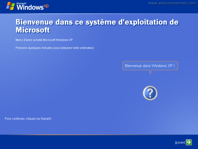 Installation de Windows XP